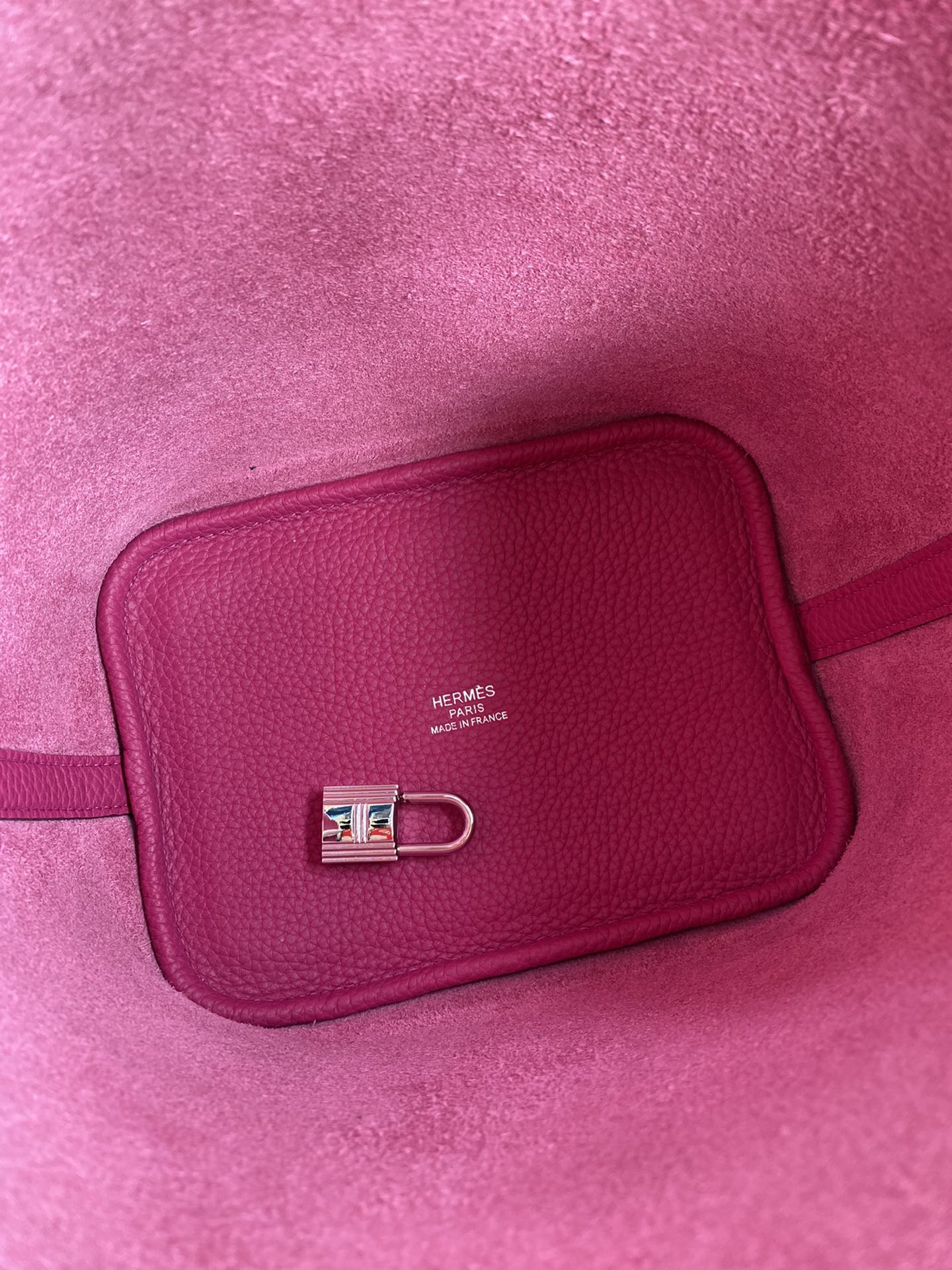 Hermes Picotin Lock 18 Bag In Rose Red Clemence Leather